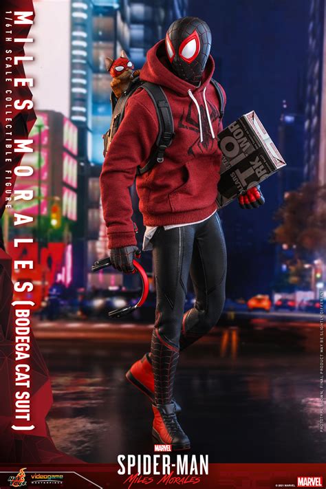 Spider Man Miles Morales Bodega Cat Suit Figure By Hot Toys The Toyark News