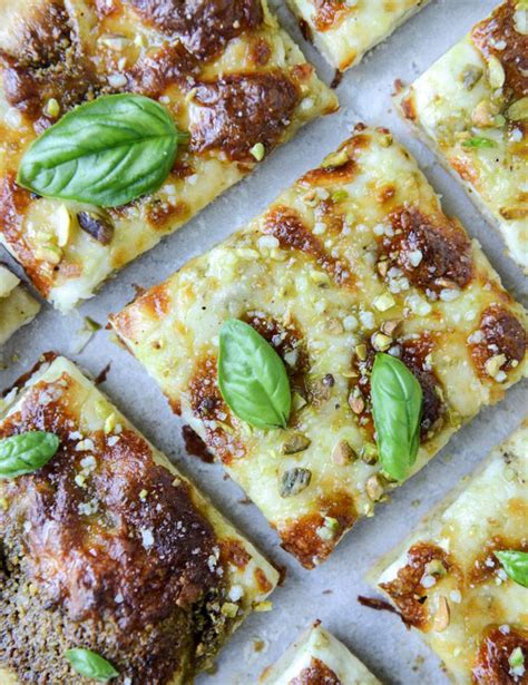 Pistachio Pesto Pizza With Fresh Mozzarella And Honey I Pesto Pizza Pizza Pie