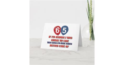 Funny 65 Year Old Birthday Card Zazzle Ca