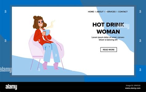 Hot Drink Woman Vector Stock Vector Image Art Alamy