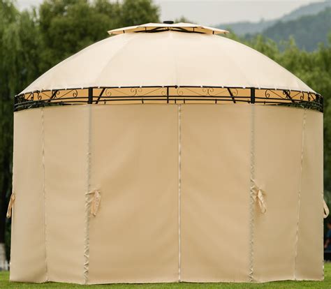 Garden Outdoors Beige Kingfisher FSGHD Heavy Duty Garden Gazebo With