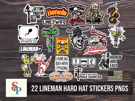 Lineman Hard Hat Stickers Png Toolbox Decals Hardhat Sticker Png