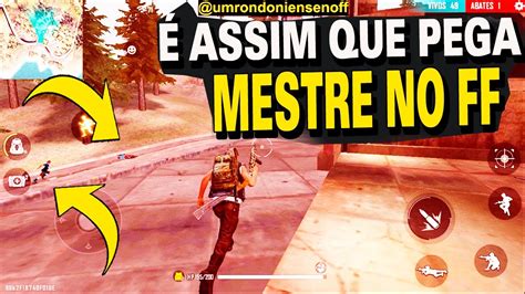 COMO PEGAR MESTRE FREE FIRE DICAS DE COMO PEGAR MESTRE RÁPIDO NO FREE