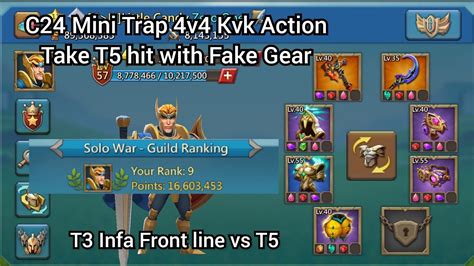 C24 Mini Trap 4v4 Kvk Action Take T5 Hit Lords Mobile YouTube