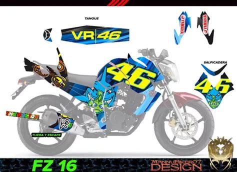 Yamaha Fz Graficos Calcas Stickers Vinil Laminado Glossy Meses Sin