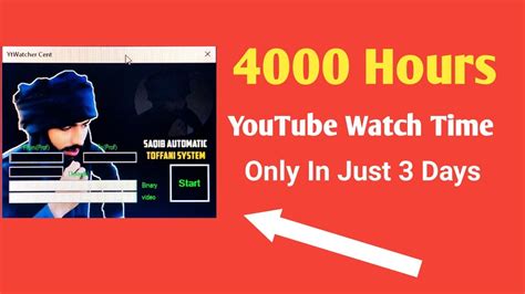 Youtube Watchtime 4000 Hours Watch Time Free Youtube Watch Time