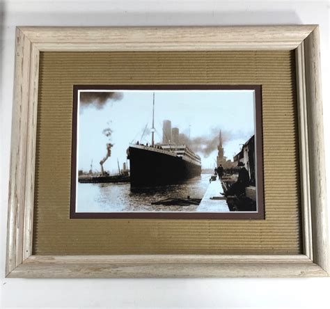 Framed Photo Of The Titanic Leaving Port 1912 Etsy Uk