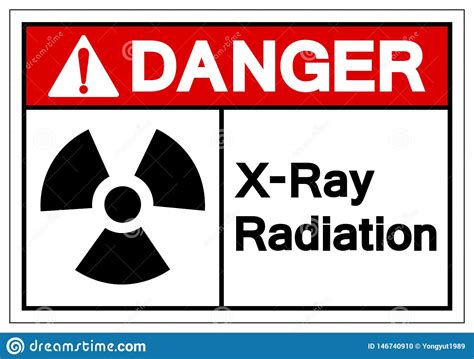 Danger X-Ray Radiation Symbol Sign, Vector Illustration, Isolate on White Background Label ...