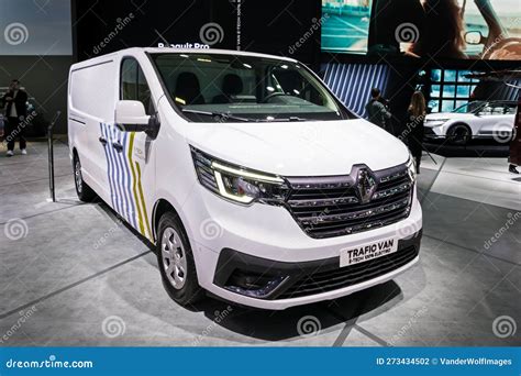 Renault Trafic E Tech Electric Panel Van Showcased At The Brussels