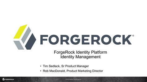 Identity Management With The Forgerock Identity Platform So Whats