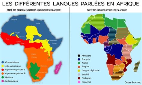 Carte des langues parlées en Afrique Afrique Carte Carte d identité