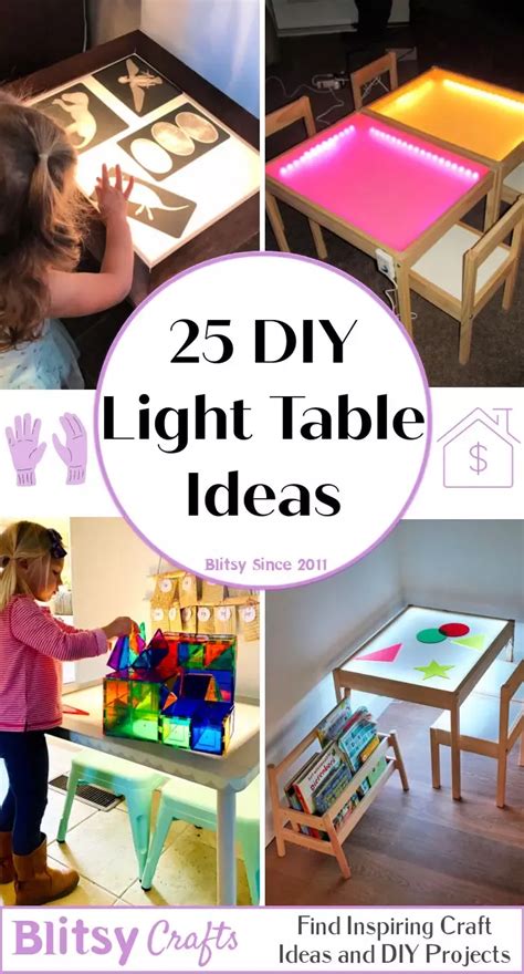 25 Homemade Diy Light Table Plans Diy Light Table Diy Kids Table