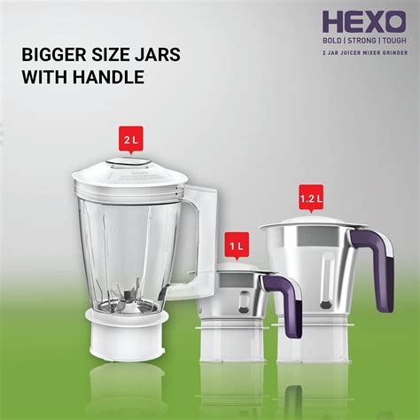 Havells Hexo W Mixer And Grinders With Jar White On Emi