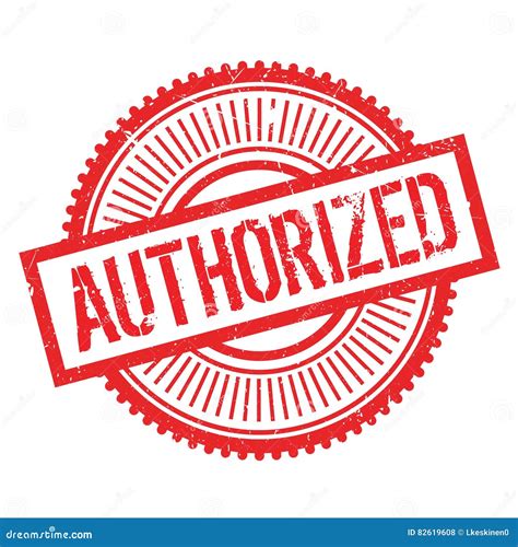 Authorized Stamp Rubber Grunge Stock Vector Illustration Of Label