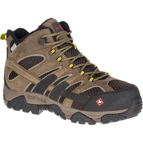 Merrell Menss Moab Vent Mid Waterproof Comp Toe Work Boot Boulder Merrell Sale Official Site