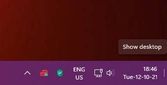 How To Enable Or Disable Show Desktop On Taskbar In Windows