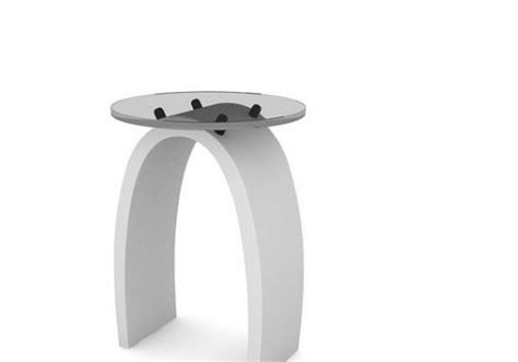 Round Side Table Small Size Furniture 3D Model - .Max - 123Free3DModels