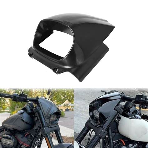 Motorcycle Light Black Front Headlight Fairing Cover For Harley M8