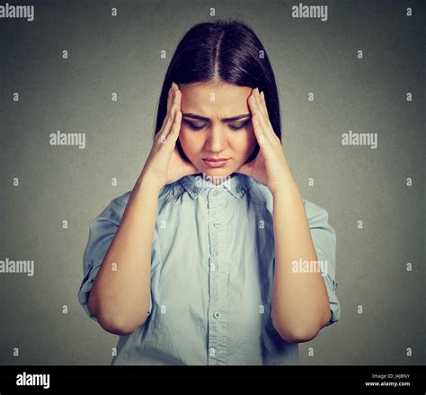 Closeup Portrait Sad Beautiful Woman With Worried Stressed Face