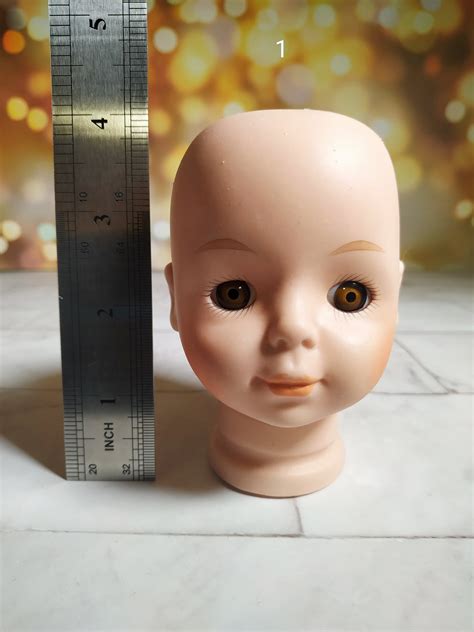 Vintage Bisque Porcelain Doll Head With Eyes Doll Parts For Restoring