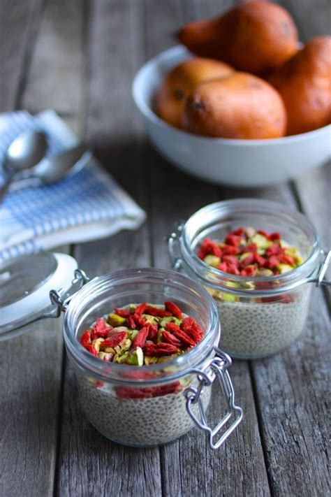 Ginger Citrus Chia Cups With Pistachios And Goji Berries Chia Seed