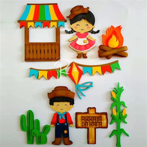 Topo De Bolo Festa Junina Baby Bebe Decoracao Shopee Brasil