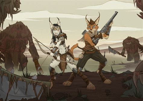 The Big Imageboard Tbib Anthro Arrow Weapon Blade Bow Weapon Caracal Caracal Genus Duo