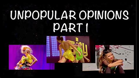 Unpopular Opinions Part 1 Dance Moms Youtube