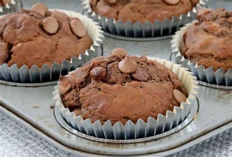 Muffins Moelleux Au Chocolat Et Aux Bananes Au Thermomix