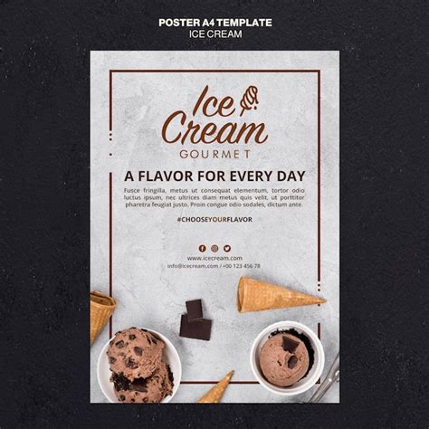 Free Psd Ice Cream Concept Poster Template