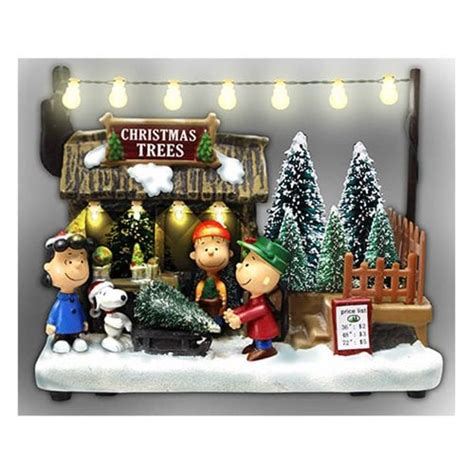 Peanuts Musical Animated Christmas Tree Shop 7-Inch Statue