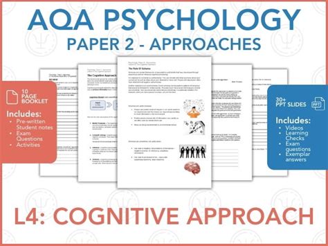 L4 Cognitive Approach Approaches Aqa Psychology Teaching Resources