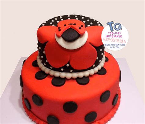 Torta Ladybug Miraculous 2 Pisos Sakura Artesania ️