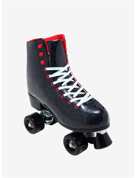 Cosmic Skates Black Glitter Roller Skates | Hot Topic