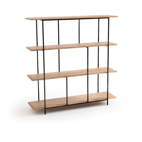 Jacobson Oak Metal Shelving Unit Natural Oak Am Pm La Redoute