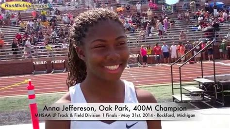 Interview Anna Jefferson 400m Champion 2014 Mhsaa Lp Track And Field