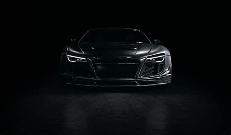 HD Wallpaper Car Vehicle Audi Black Cars Night City Audi R8