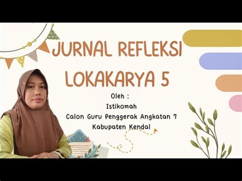 Jurnal Refleksi Dwi Mingguan Lokakarya Youtube