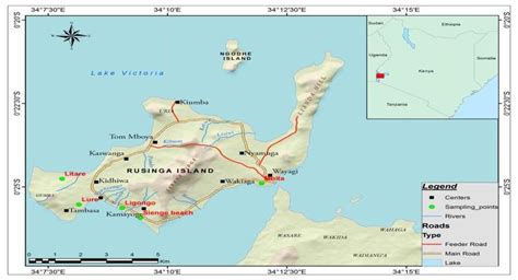 Map of Rusinga Island Showing Sampling Sites | Download Scientific Diagram