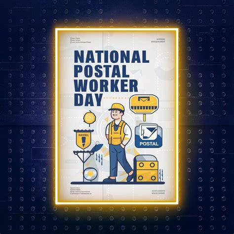 National Postal Worker Day Illustration Premium Ai Generated Image