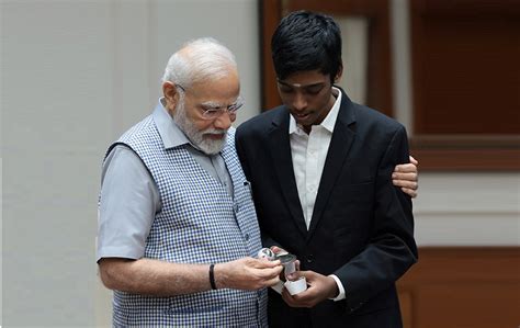 PM Modi Meets Chess Grandmaster R Praggnanandhaa In New Delhi Global