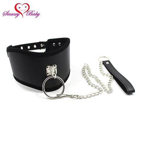 Faux Leather Fetish Bondage Sex Collar Leash Adult Game Collars Sex