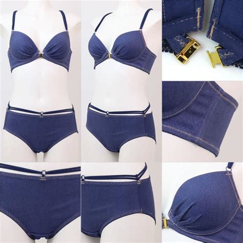 fran de lingerie ブラジャー ショーツ セット 下着 レディース 女性 上下セット セクシー かわいい インナー フランデランジェリー fi p a クロスデニム