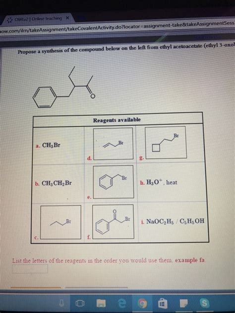 Solved Propose A Synthesis Of The Compound Below On The Left Chegg