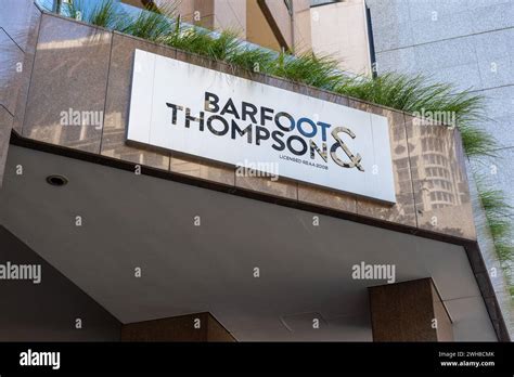 Auckland Nz January 30 2024 Barfoot And Thompson Logo Sign On The