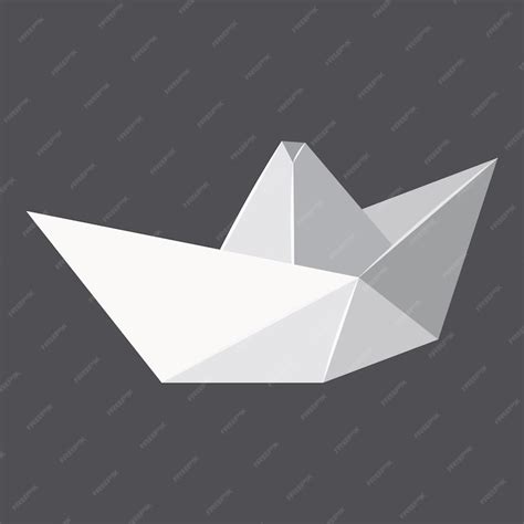 Premium Vector | Origami paper boat concept background realistic ...