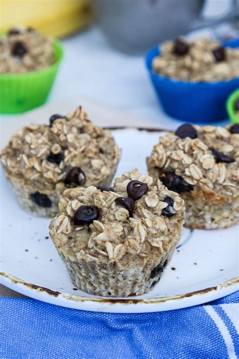 Healthy Tender Baked Oatmeal Cups Recipe With Banana The Foodie Affair