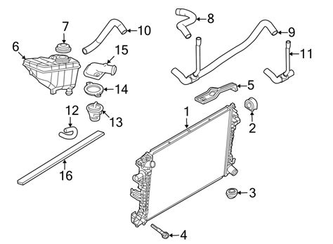 Mercury Grand Marquis Engine Coolant Overflow Hose L Sohc