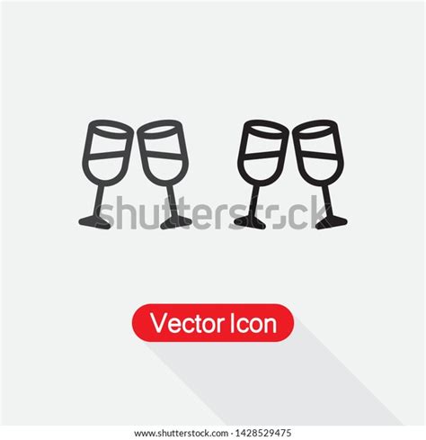 Clinking Glasses Icon Wineglass Icon Vector Stock Vector Royalty Free 1428529475 Shutterstock