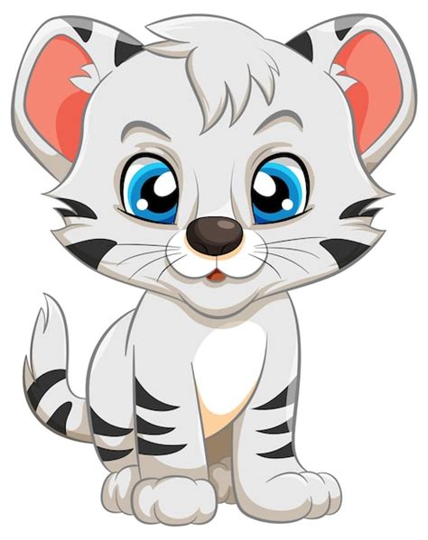 Free Vector Cute Tiger Cartoon Character